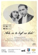 Ach, Co to był za ślub - plakat promujący wystawę. Na plakacie zdjęcie młodej pary.