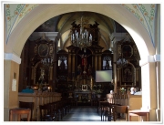 Wnętrze kościoła Niepokalanego Poczęcia Najświętszej Marii Panny przy klasztorze OO. Franciszkanów.