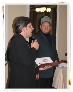 Wieczór galicyjski. 2006 r. Leszek Mazan i dyrektor muzeum Zbigniew Matejko.