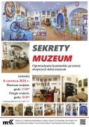 Grafika promująca wydarzenie "Sekrety muzeum"